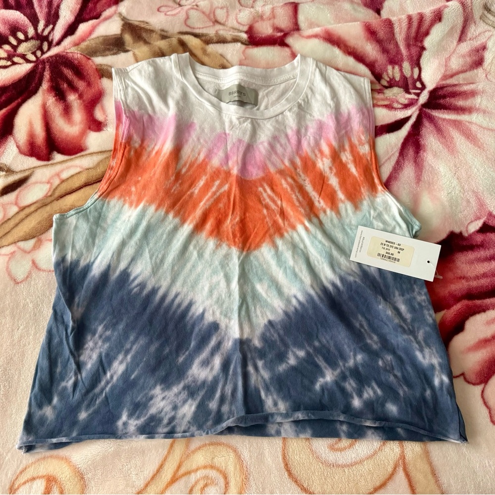 NEW Womens tie dye workout muscle tank top barrys bootcamp
